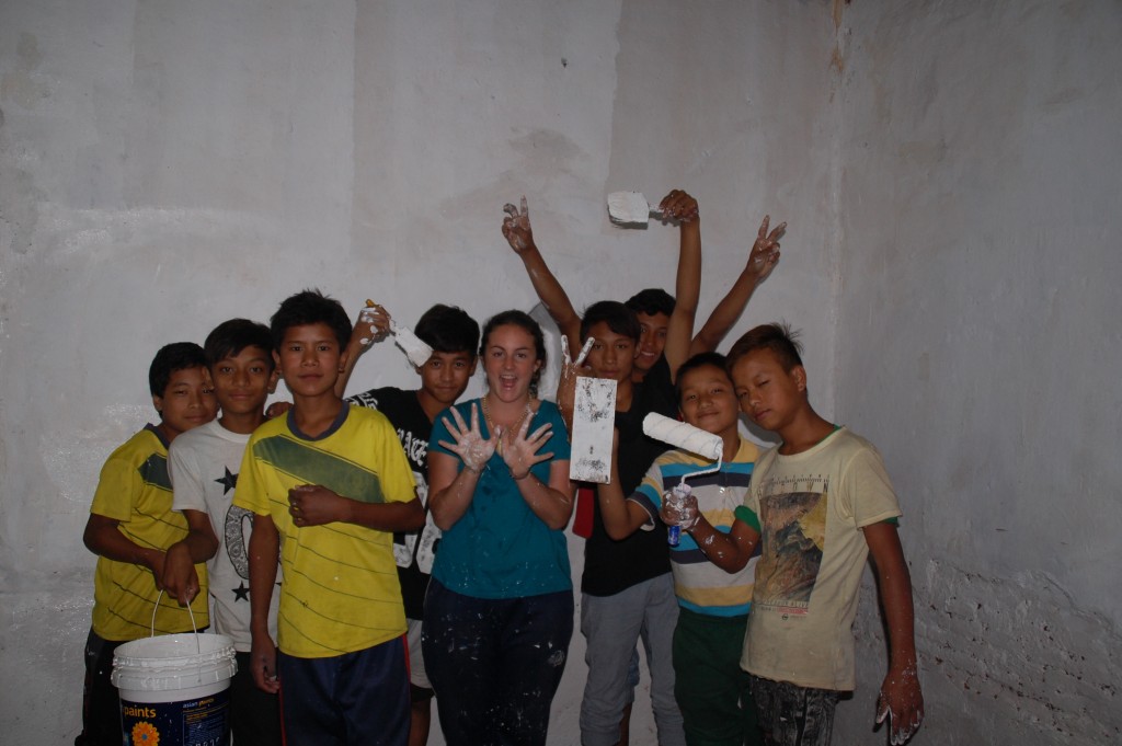 The group of boys that helped us with painting the office. With so many people is so much easier!